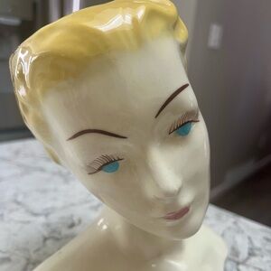 Vintage lady head vase